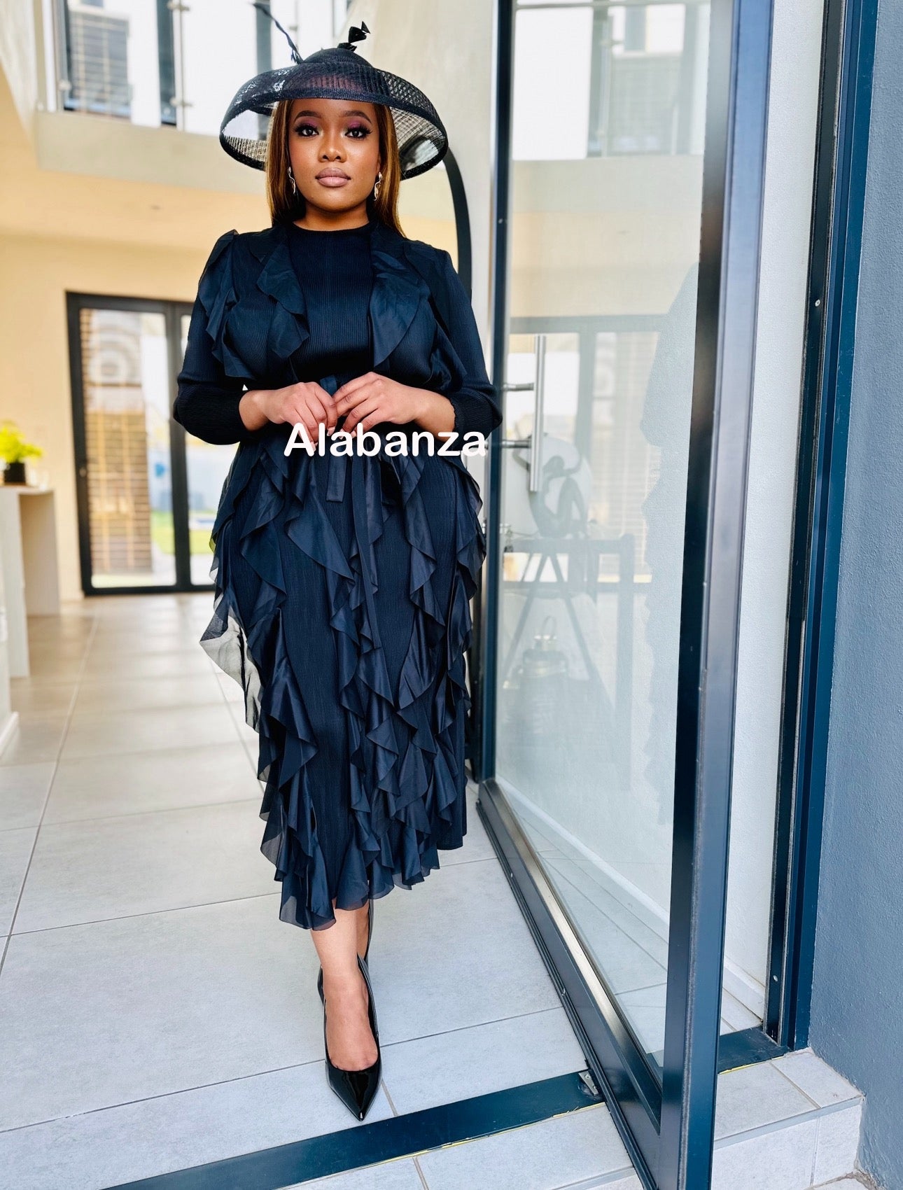 Ruffle Black Dress