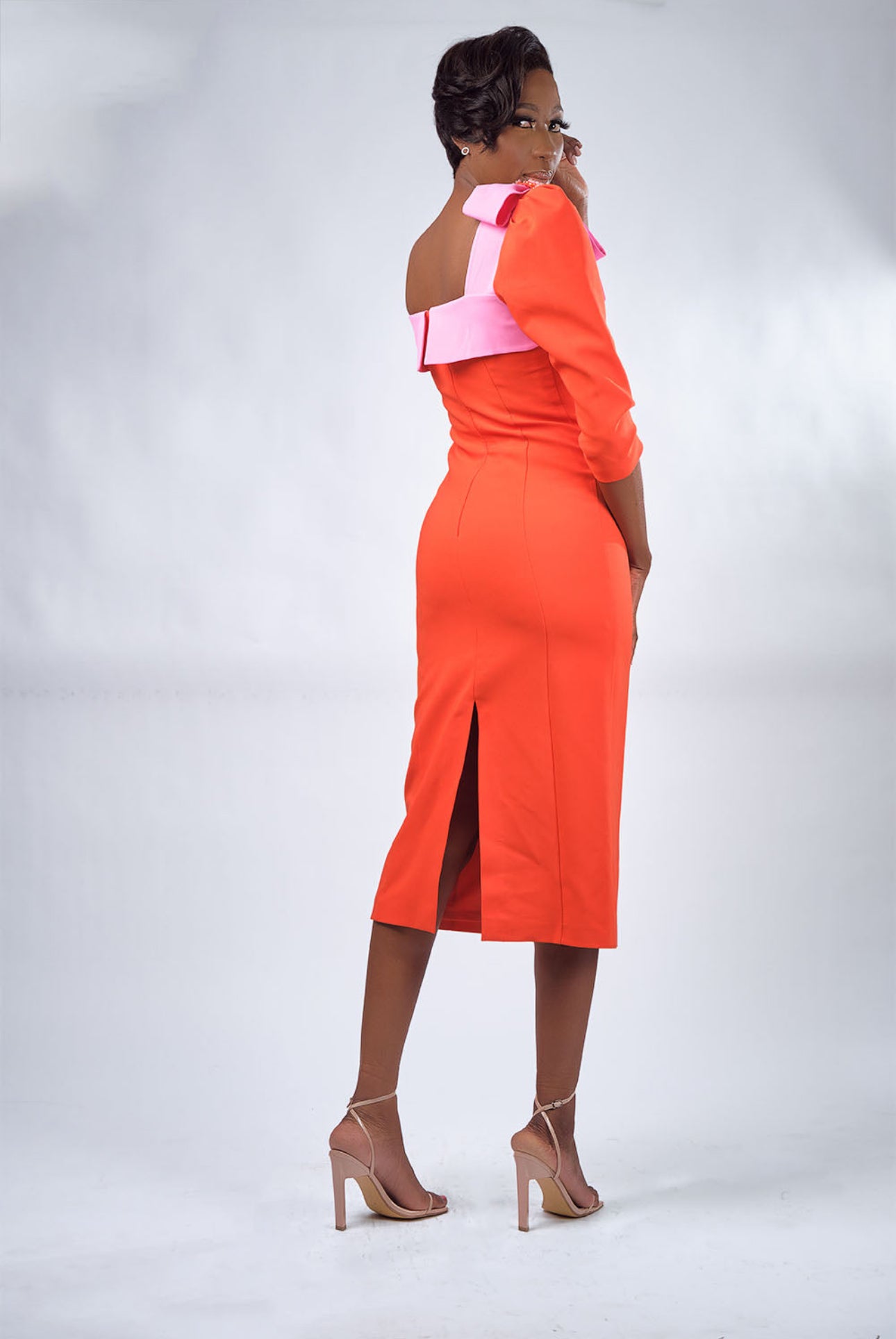 Aaliyah Orange and Pink Dress