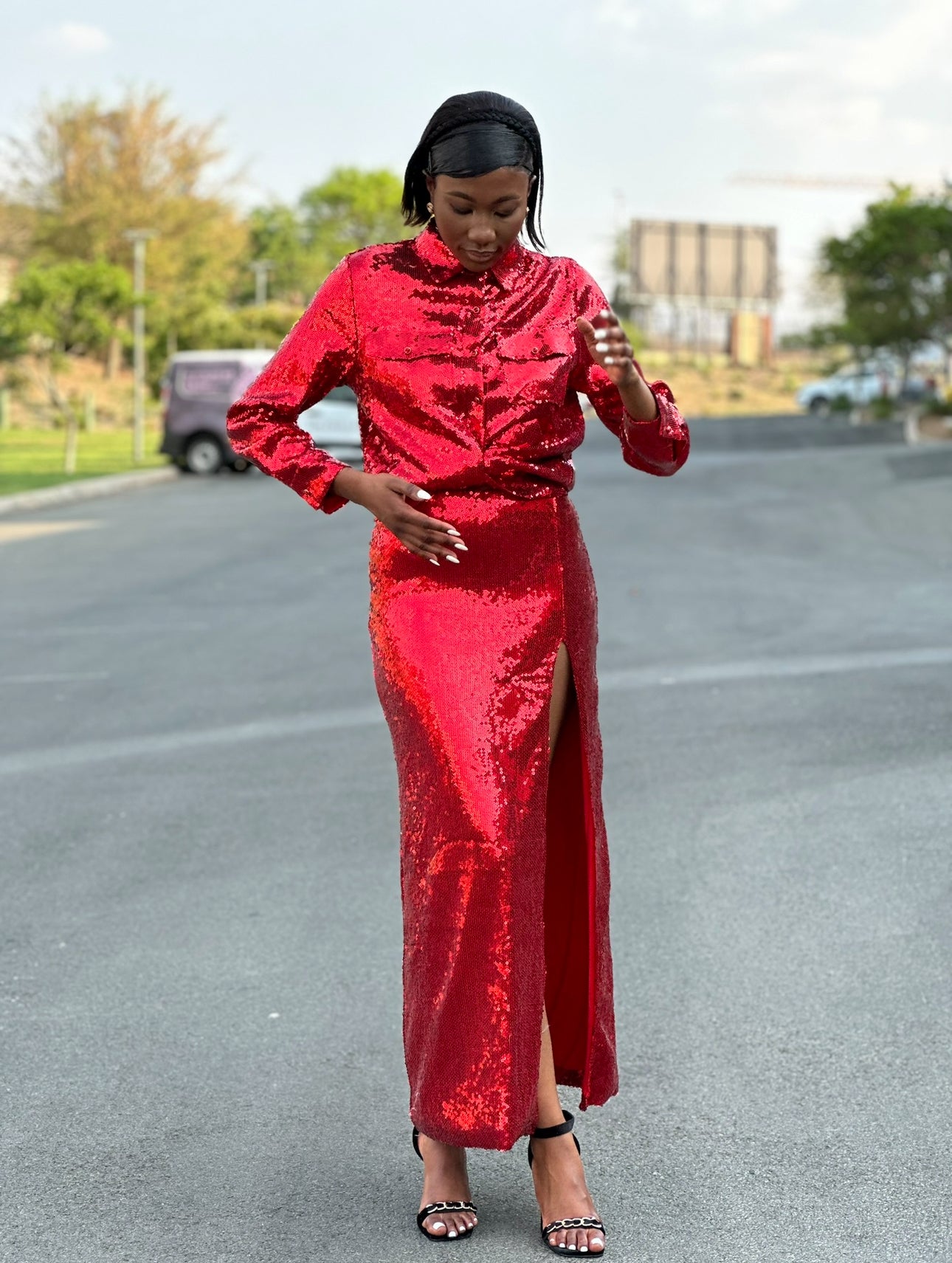 The Glitter skirt set