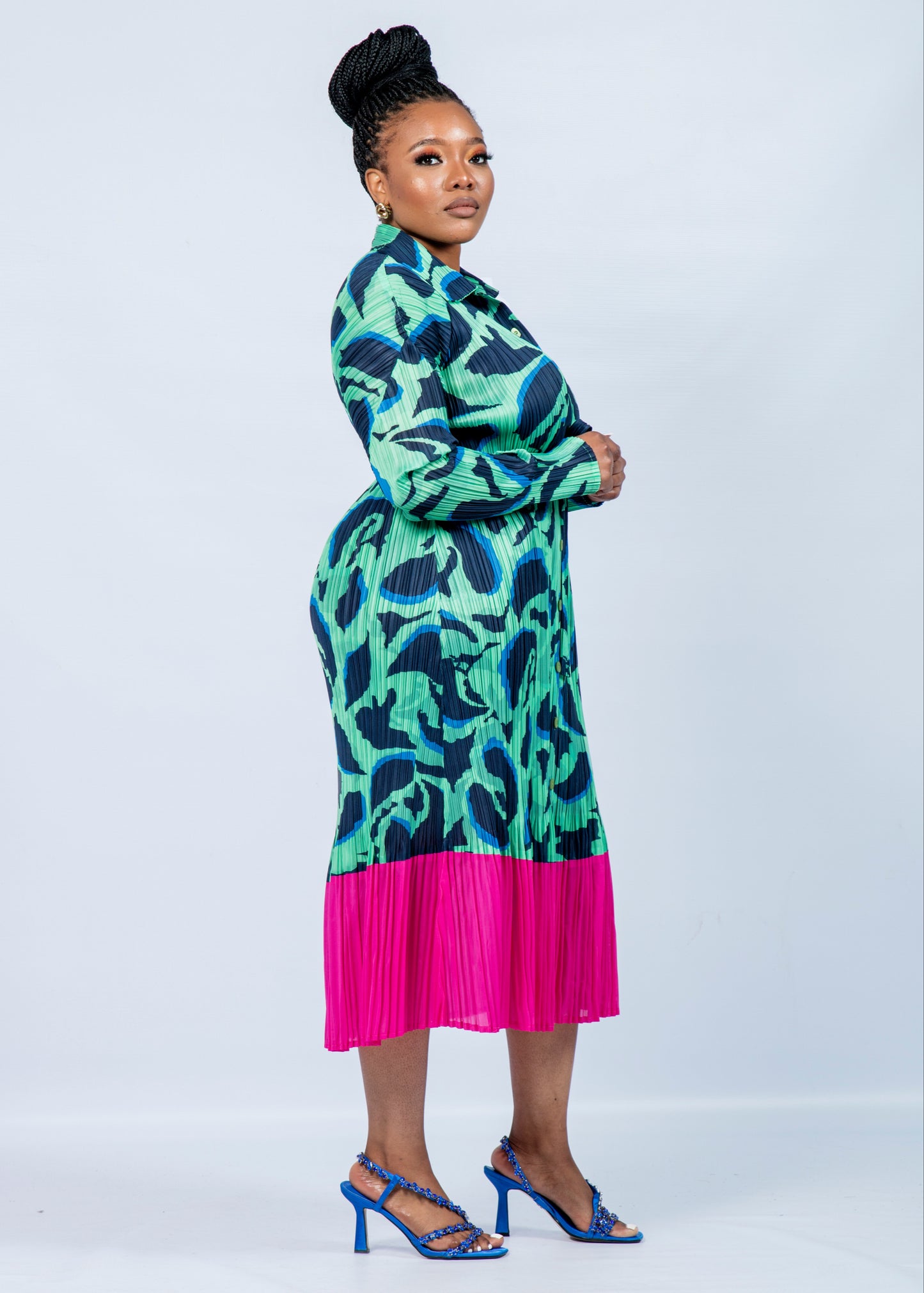 Daisy Shirt Pleat Dress