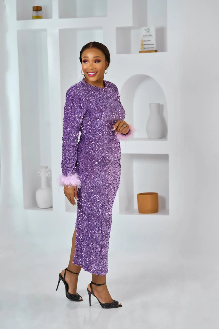 Brillantina Purple Sequin dress