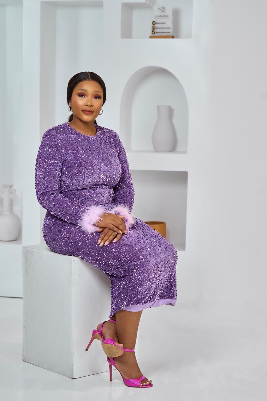 Brillantina Purple Sequin dress