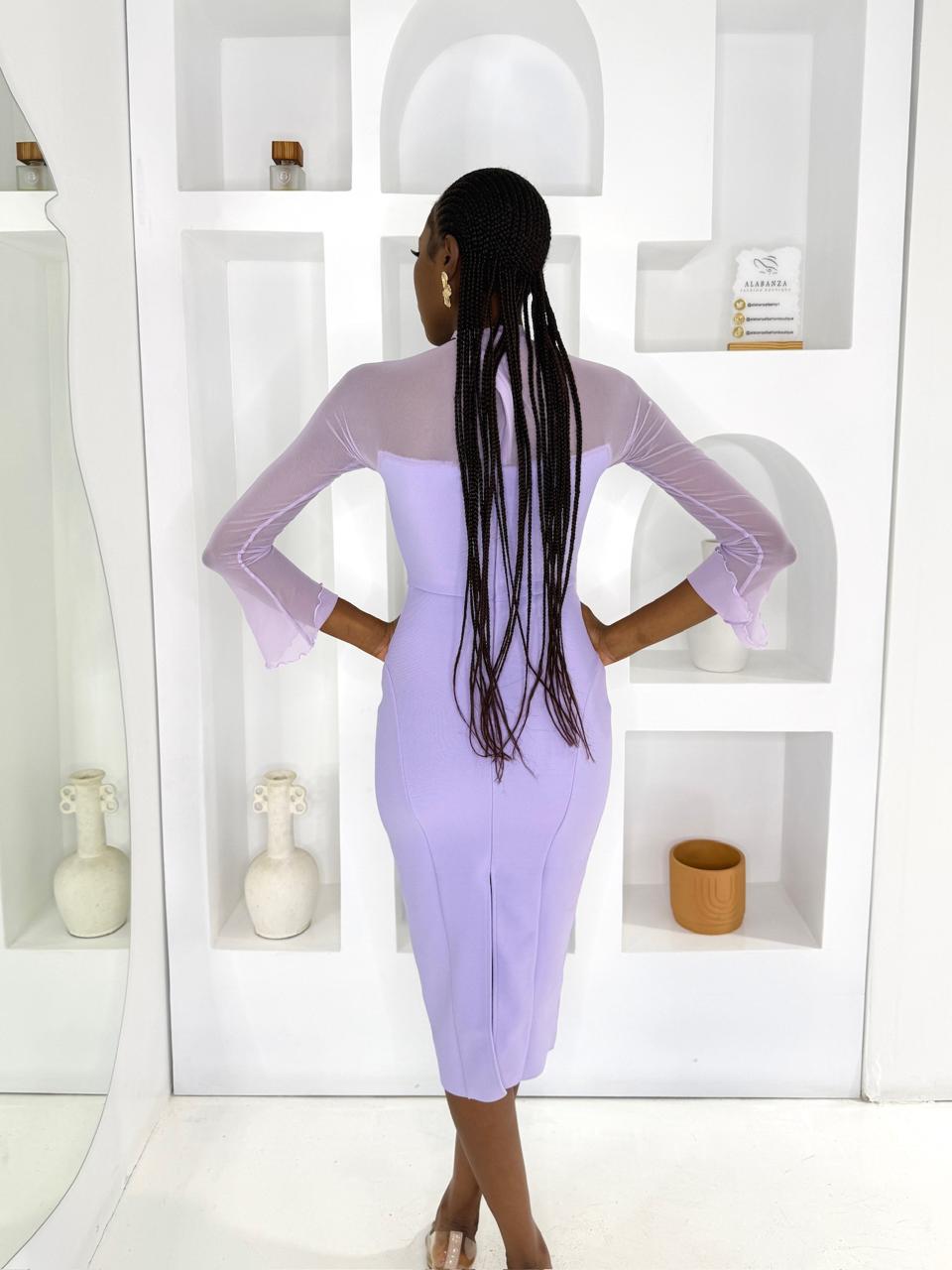 Belle Purple Bandage Dress