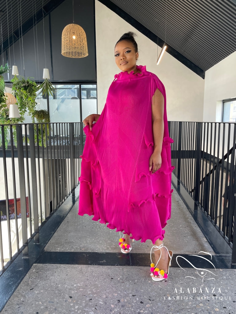 Jamala Pink Pleat Dress