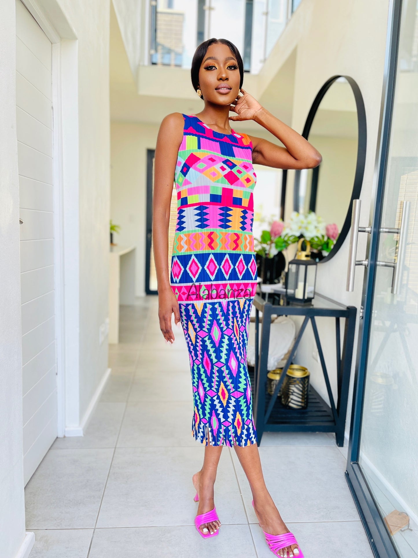 Milani Pink Pleat Dress (Trio Deal R2000)