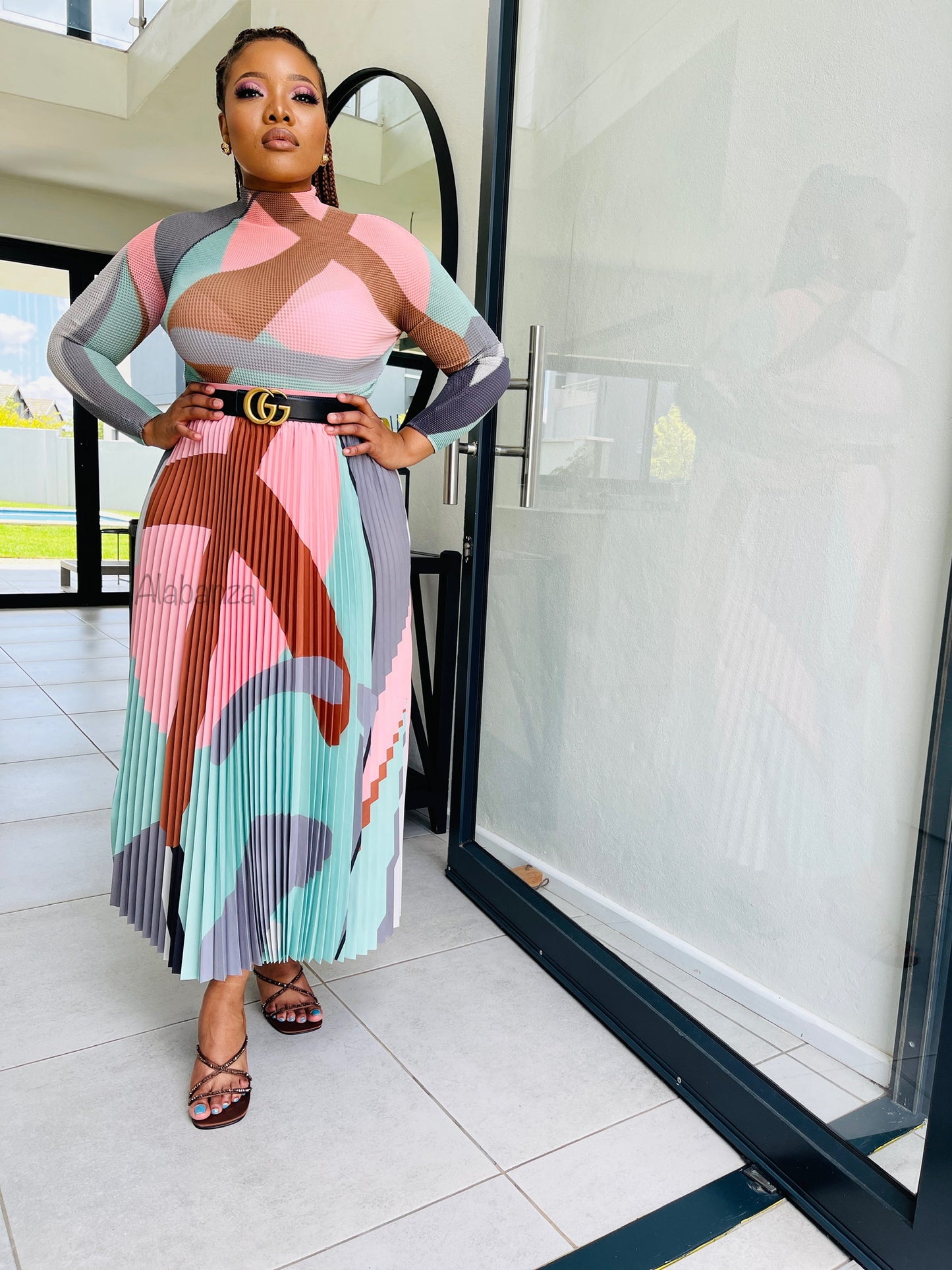 Zari Pink Multicolor Set