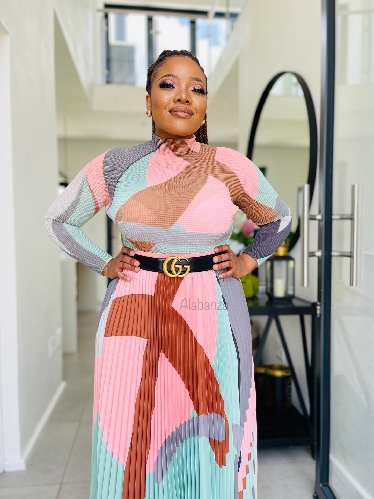 Zari Pink Multicolor Set