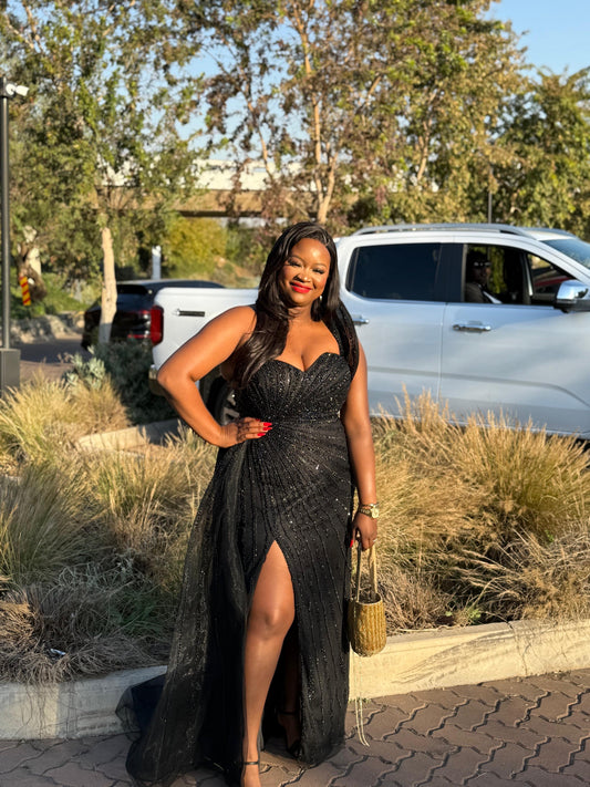 Black Twilight Dress Pre-Loved by Alabanza - Elegant pieces worn only once for photoshoots. Each dress is in excellent condition — carefully cleaned, inspected, and ready t