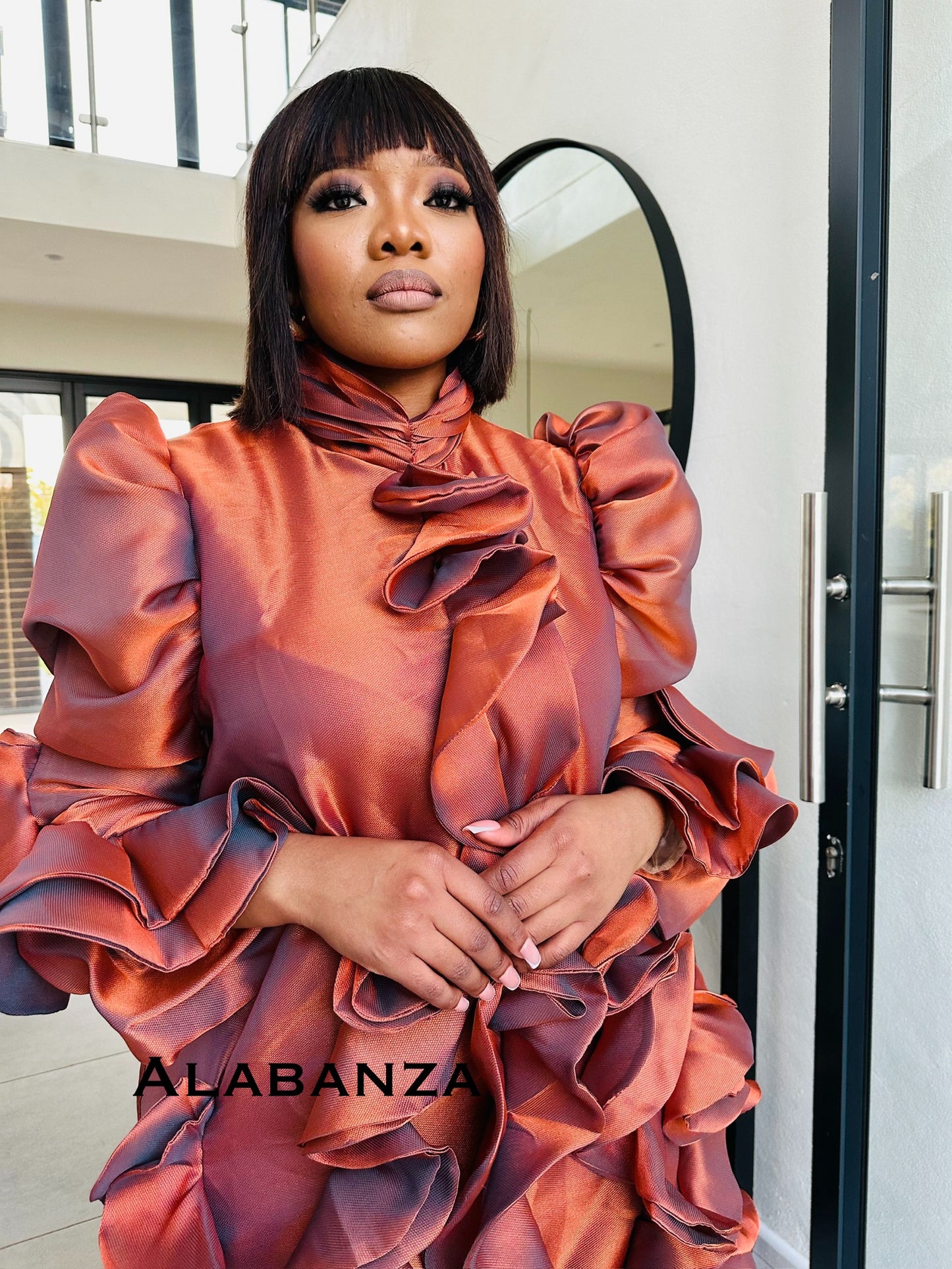 Fionah Metallic Brown Dress (Trio Deal R2000)