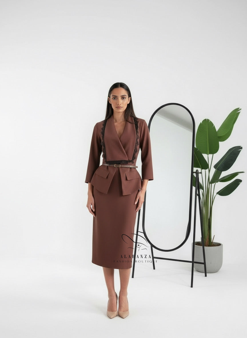 Mocha Elise Dress