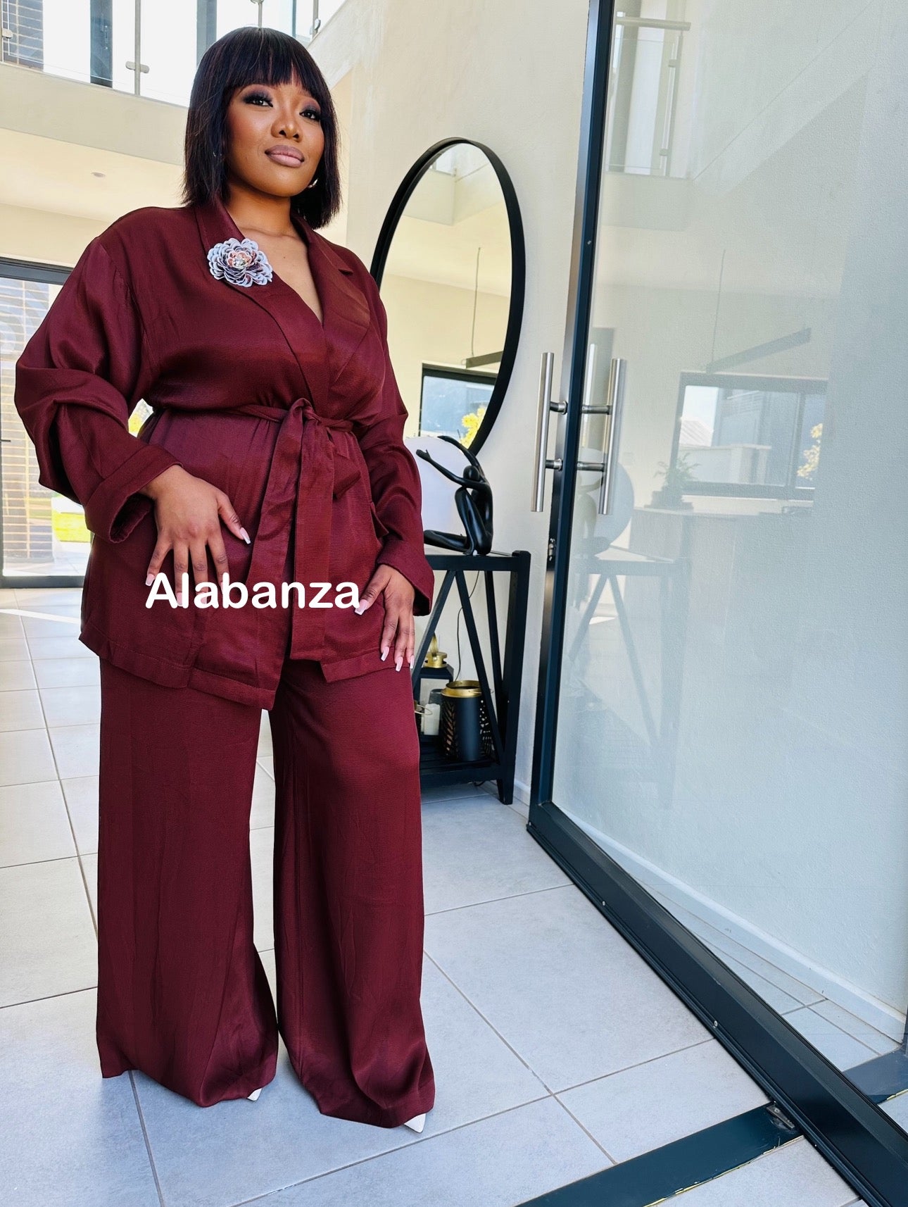 Fionah Brown Pants Suit