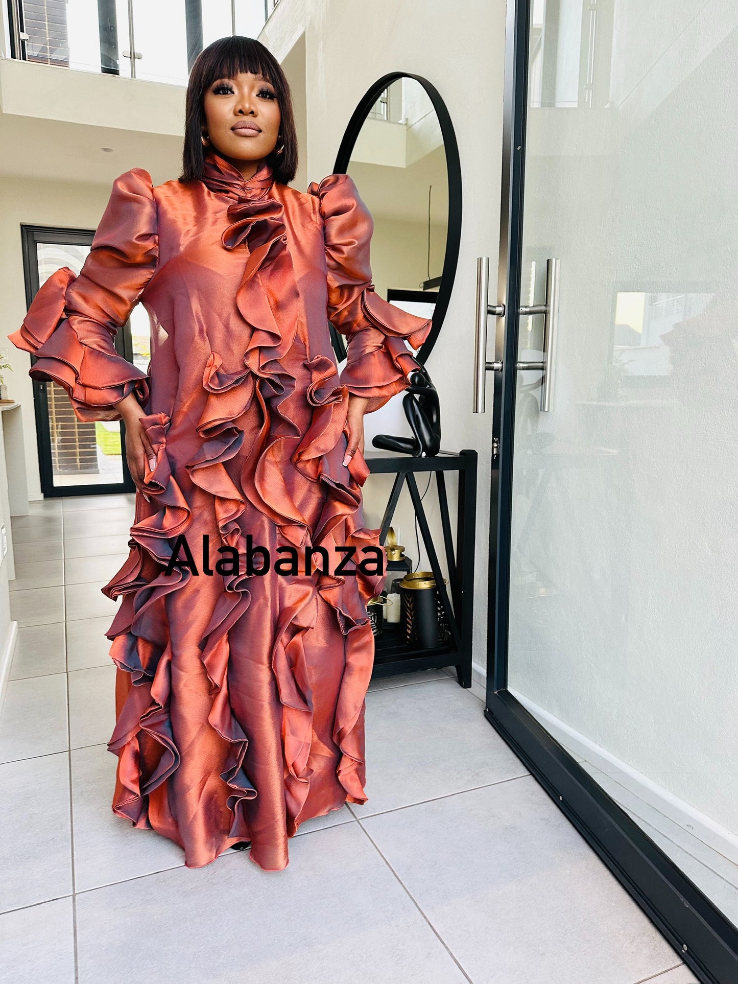 Fionah Metallic Brown Dress (Trio Deal R2000)