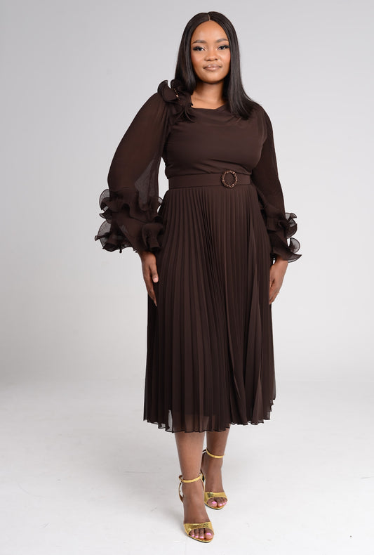 Chiffon Brown Whisper dress