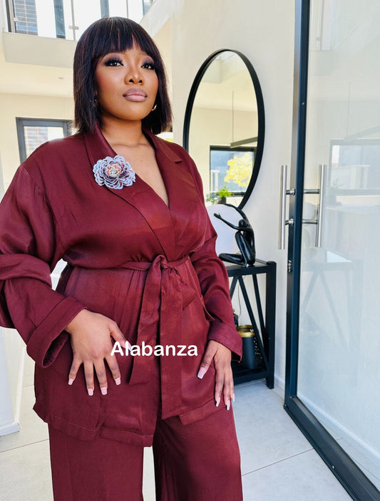 Fionah Brown Pants Suit