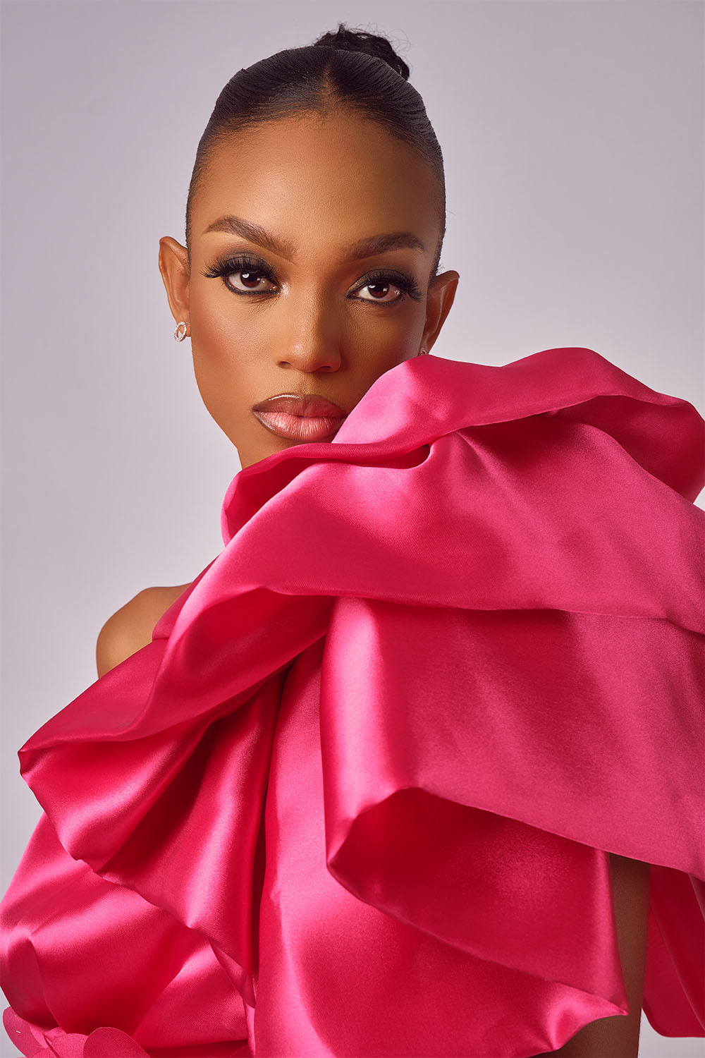 Paris Pink Satin Mini Dress