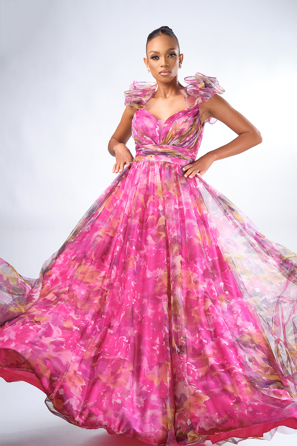 Couture Candy Pink Floral Dress