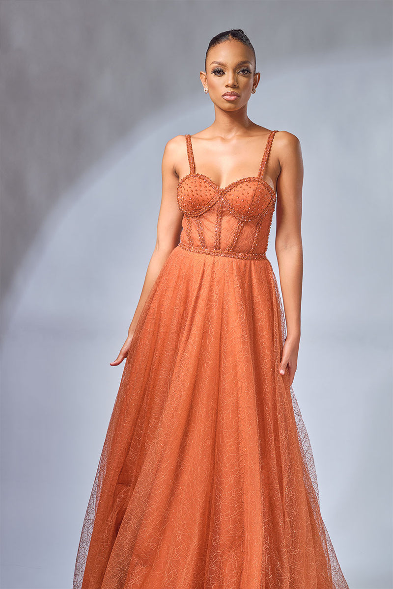Violla Orange Dress