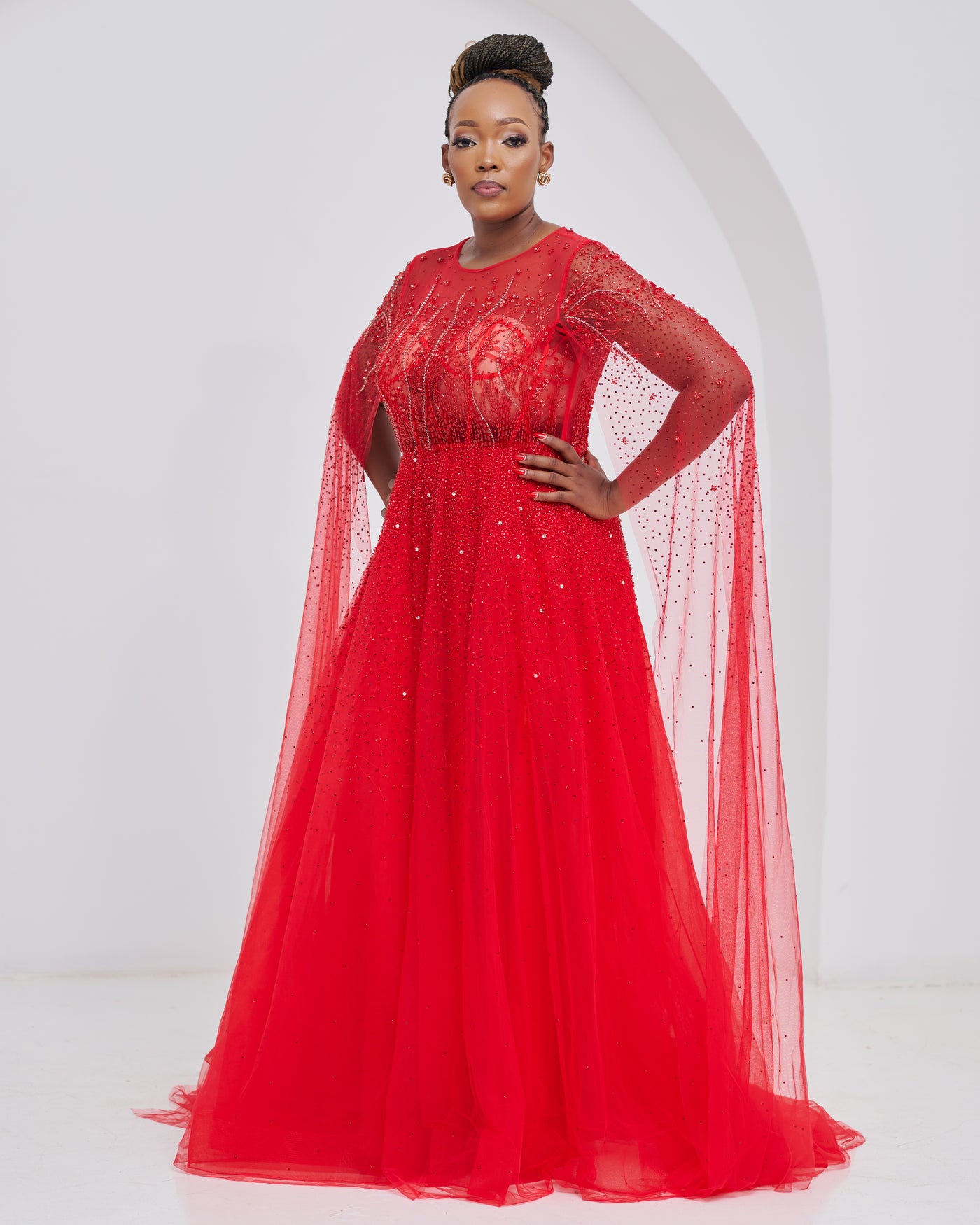 Lace Amber Red Dresd