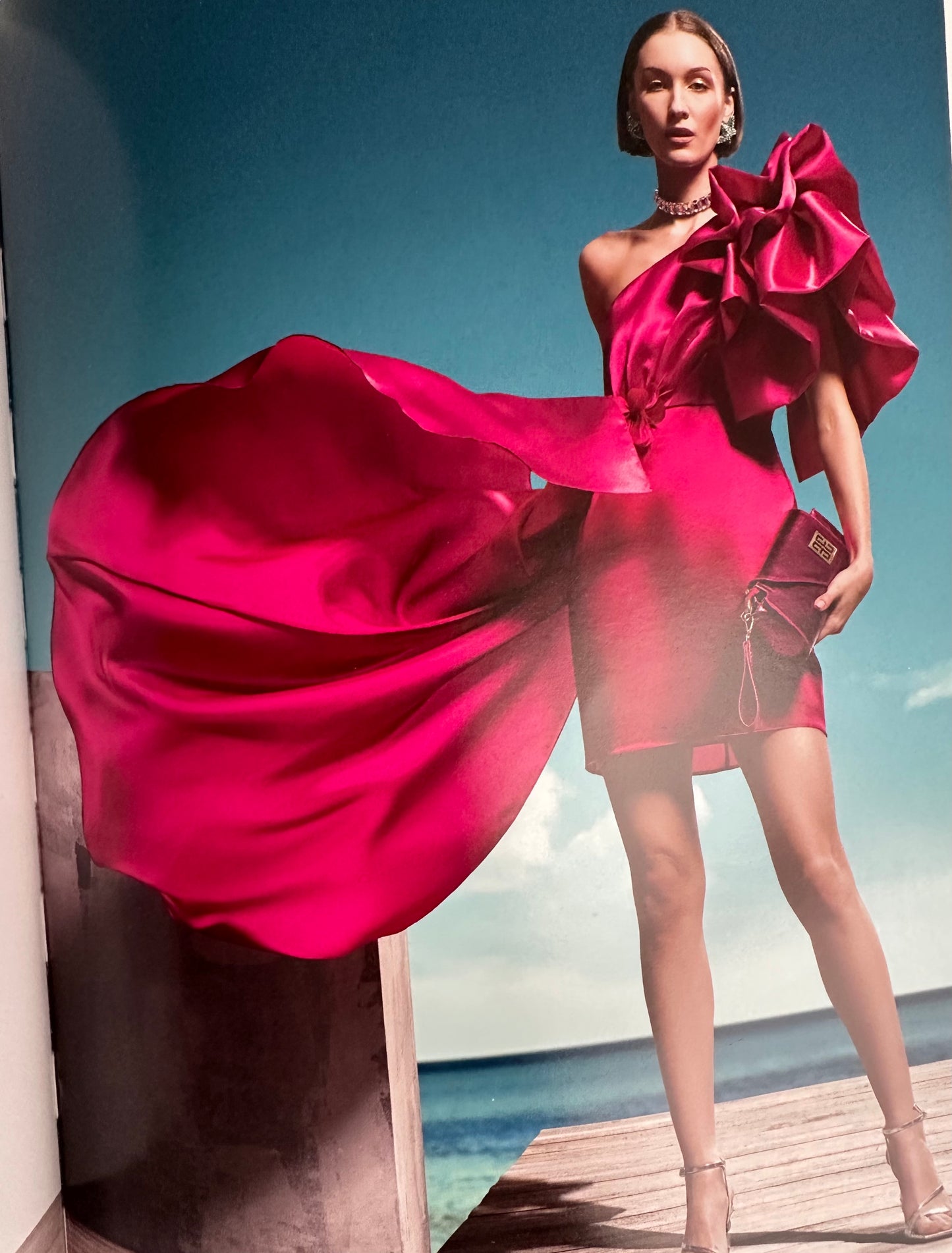 Paris Pink Satin Mini Dress