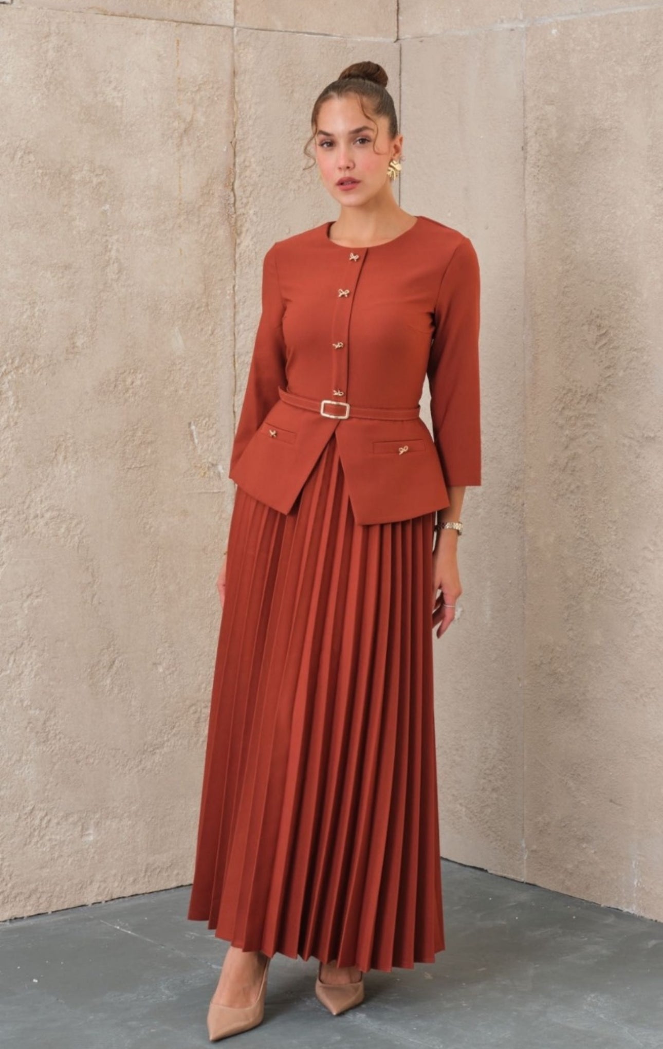 Adila Rust Dress