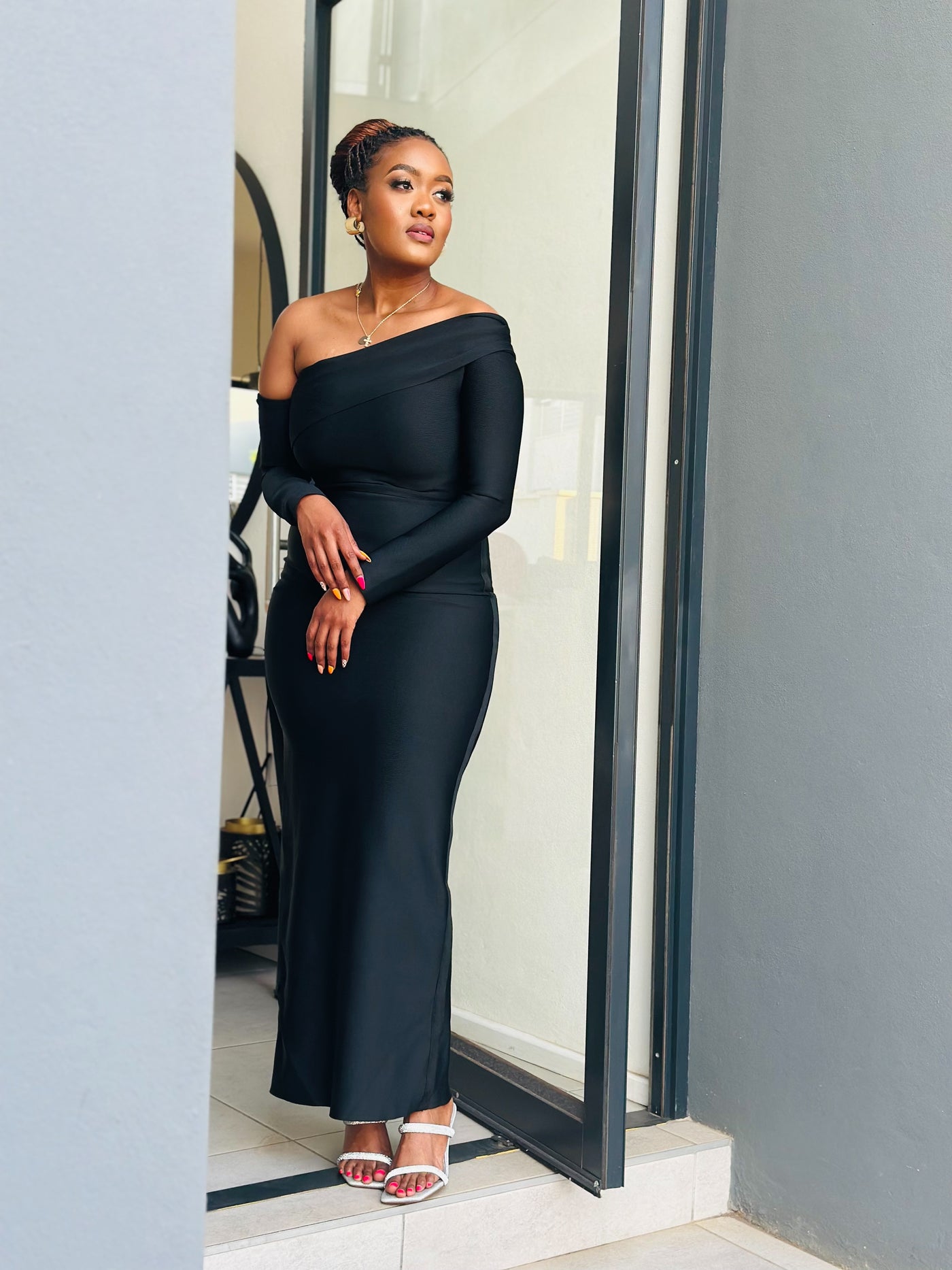 Ariana black Bandage Dress