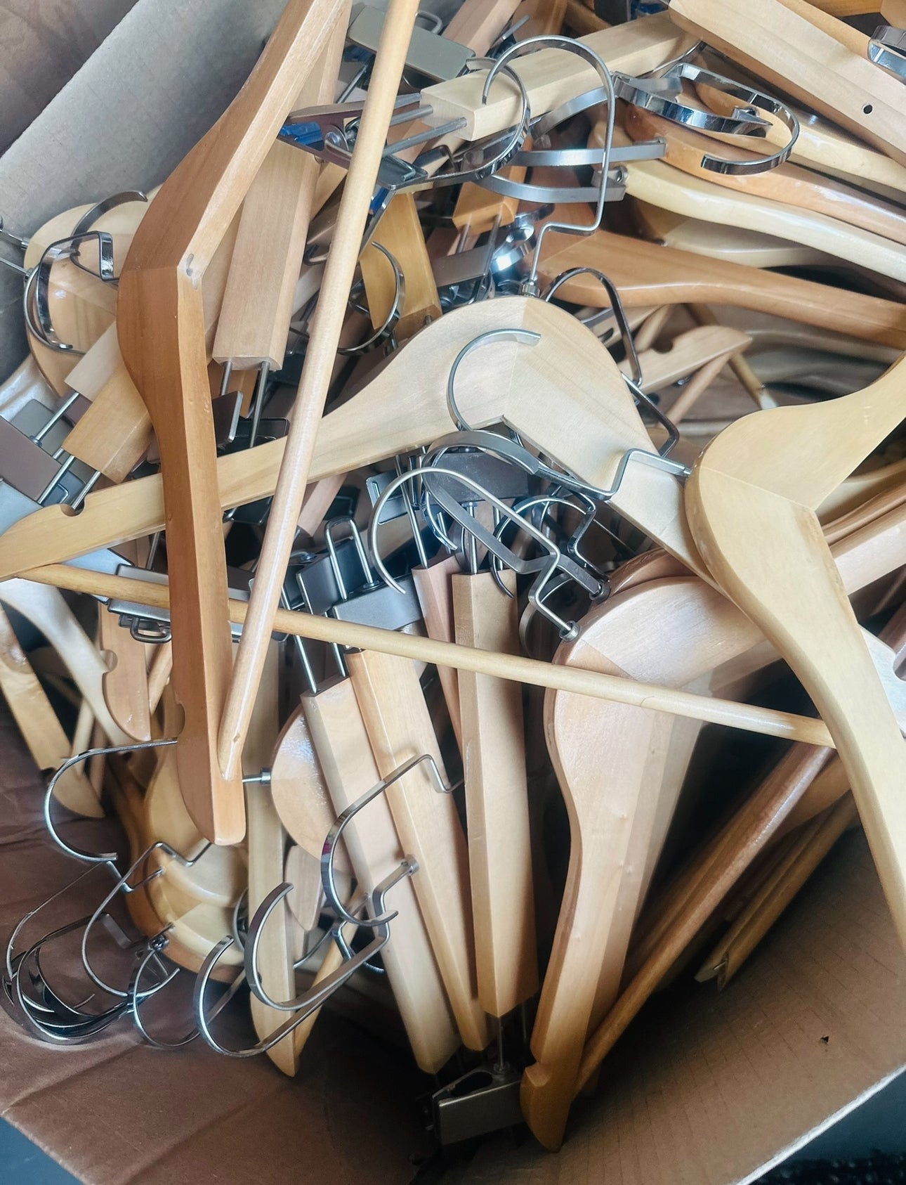 Box of Mixed size hangers more than 50