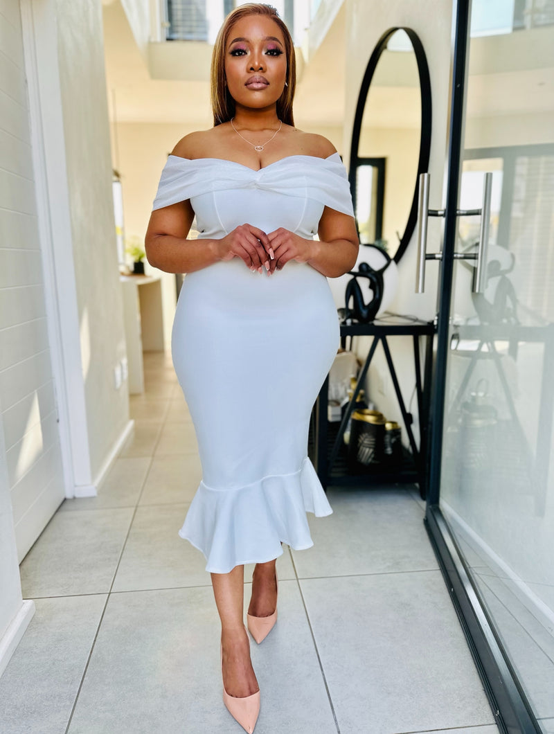 Claire White Bandage Dress