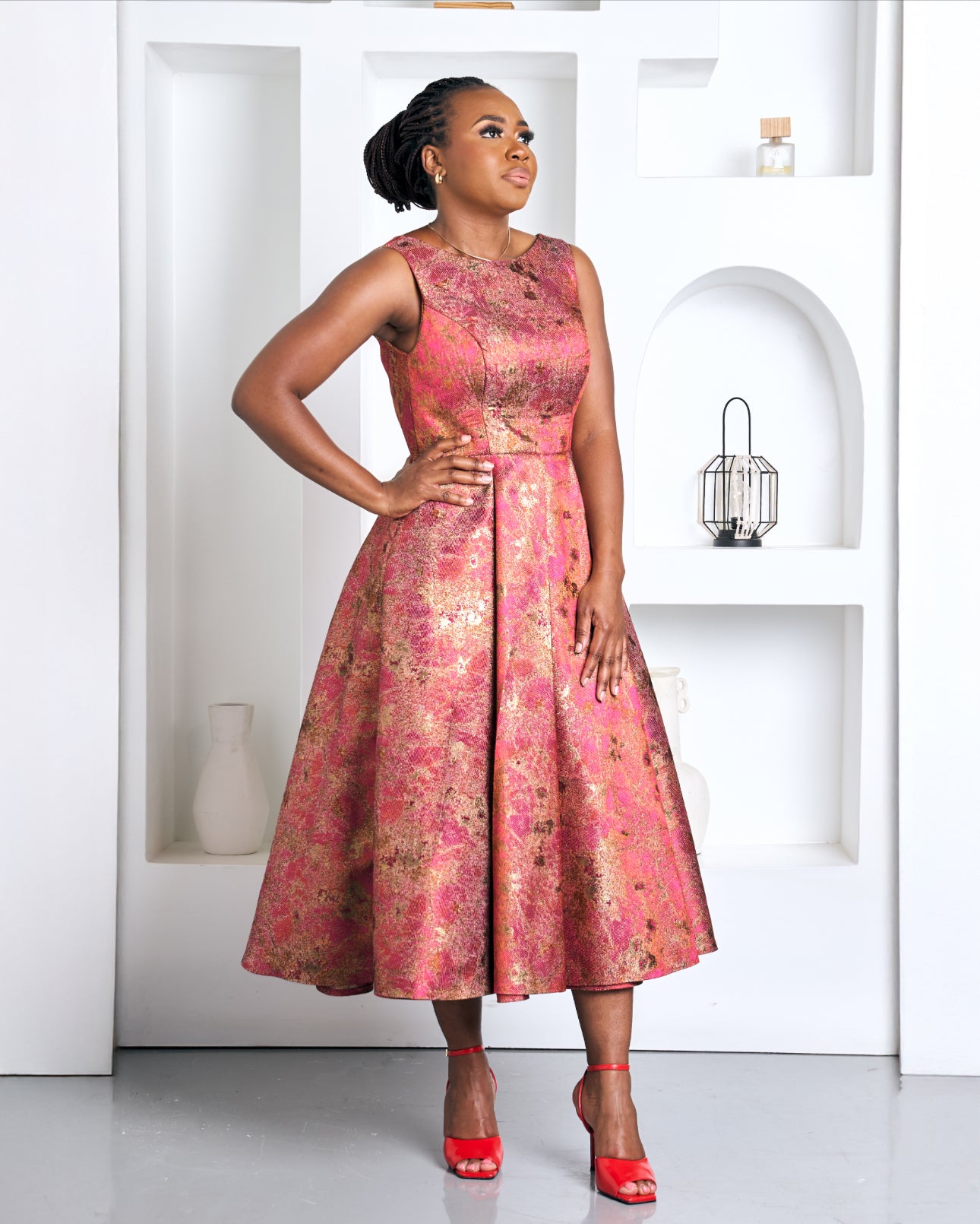 Adrielle Cerise Pink Dress