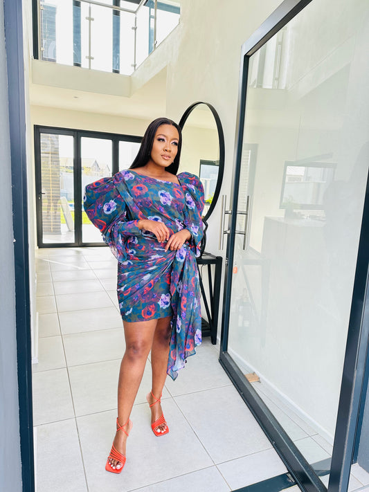 Leleti Chiffon Floral Dress (Trio Deal R2000)