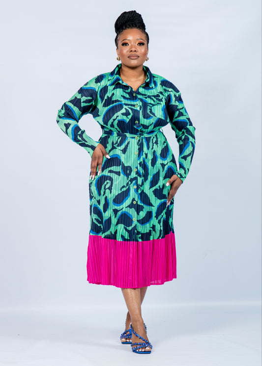 Daisy Shirt Pleat Dress (Trio Deal R2000)