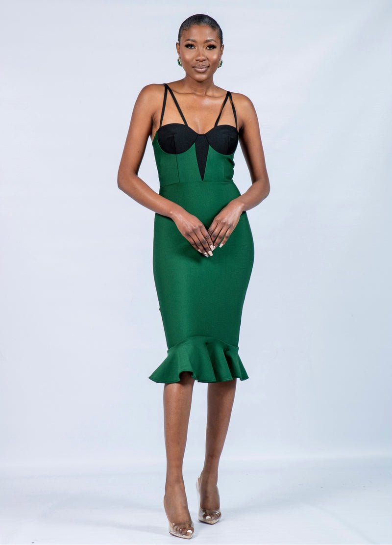 Lily Ruffle Bandage Dress