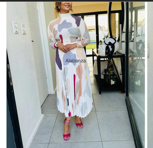 Zari Nude Pleat Set (Clearance Sale)