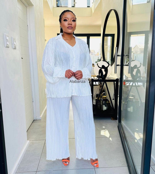 Zurisha White Pants Set