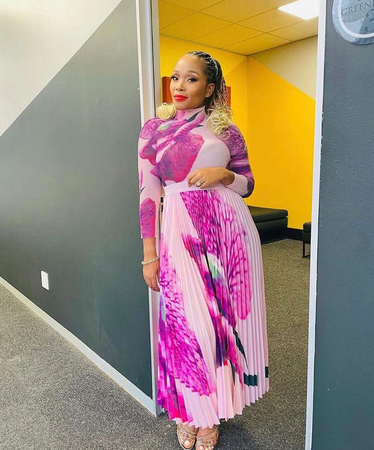 Zari Pink Floral Set